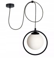 LAMPA WISZĄCA ZWIS PAJĄK SUFITOWY LOFT KOŁO SZKLANY KLOSZ KULA NA 1 LED E27