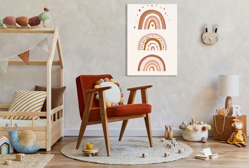 Obraz 30x50cm Wzory dla Dzieci, Dziewczynki i Chłopca - Serca na Arena.pl