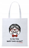 Dla Taty Ojca Tatusia Torba Eco Biała Shopper Z Nadrukiem Ze Zdjęciem