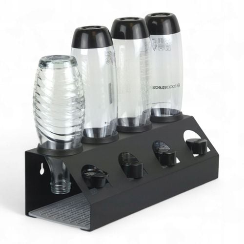 OCIEKACZ STOJAK METALOWY CZARNY NA 4 BUTELKI DO SATURATORA SODASTREAM na Arena.pl