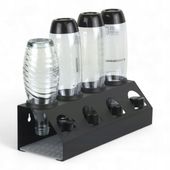 OCIEKACZ STOJAK METALOWY CZARNY NA 4 BUTELKI DO SATURATORA SODASTREAM