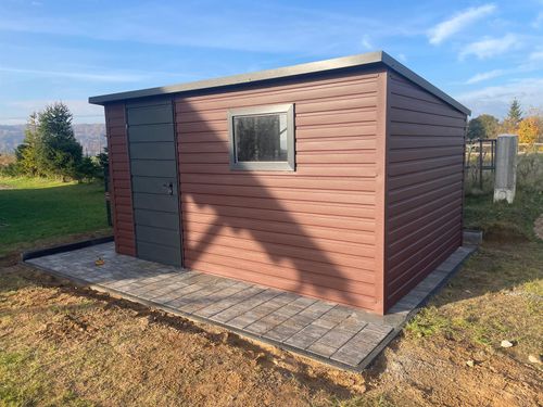 Domek ogrodowy 4×2m Brąz + Grafit Matowy PREMIUM na Arena.pl