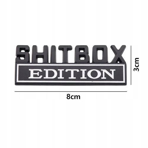 Naklejka Stylowa Wlepka na Samochód Emblemat SHITBOX EDITION Gruzek Tuning na Arena.pl