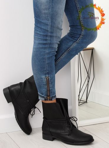 Botki workery czarne 16006-53A BLACK - 38 na Arena.pl