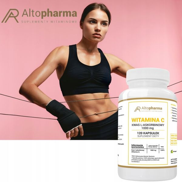 WITAMINA C 1000mg KWAS L-ASKORBINOWY WEGE 120 kaps zdjęcie 2