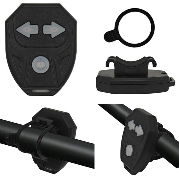 Lampka rowerowa kierunki + światło czerwone, USB z pilotem zdjęcie 6
