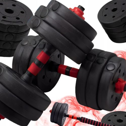 Hantle 20kg 2x10kg + SZTANGA GRYFY ZESTAW CIĘŻARKÓW DO ĆWICZEŃ REGULOWANE na Arena.pl