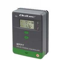 Regulator solarny MPPT 10A LCD Bluetooth Qoltec LiFePO4 GEL APP 12 24V USB