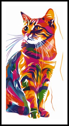 Plakat 50x100cm Nasycony Kot na Arena.pl