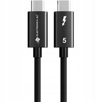 Szybki kabel do transmisji Thunderbolt 5 E-marker 80 Gb/s USB 240W 1m
