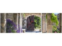 30 90CM OBRAZ 3 ELEM STARE OPACTWO ST HILAIRE ŚCIENNY PŁOTNO DRUK