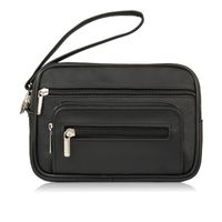 saszetka męska skórzana do ręki elegancka klasyczna czarna abruzzo abr-50