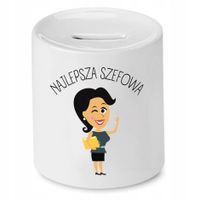 Skarbonka Dla Szefa Najlepsza Szefowa Prezent Z Nadrukiem Ze Zdjęciem