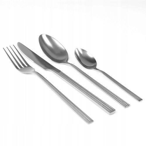 Komplet sztućców zestaw sztućców sztućce dla 6 OS JAGNA SREBRNE 24-elementy na Arena.pl