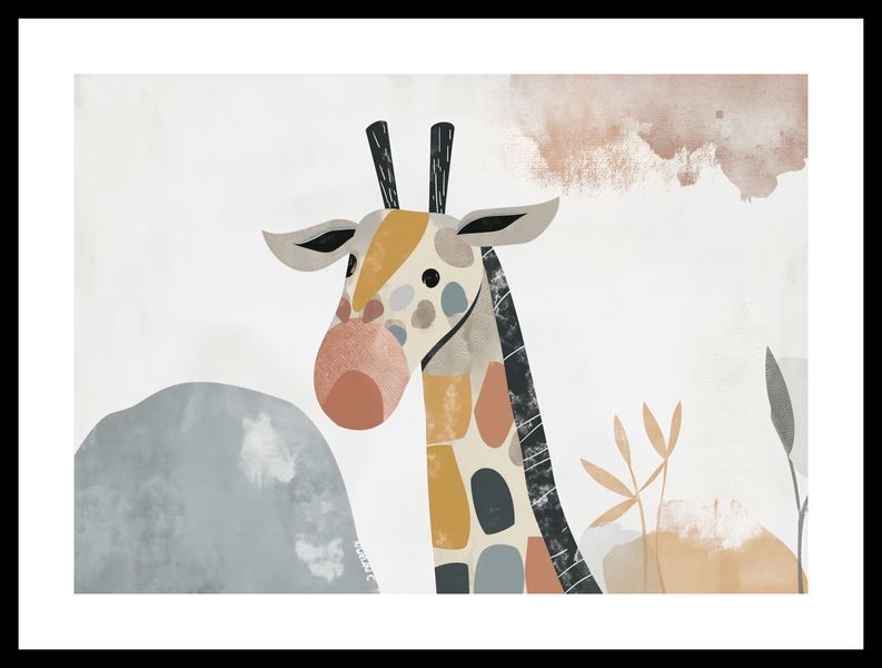 Plakat 42x29,7cm Żyrafa Bambino zdjęcie 3
