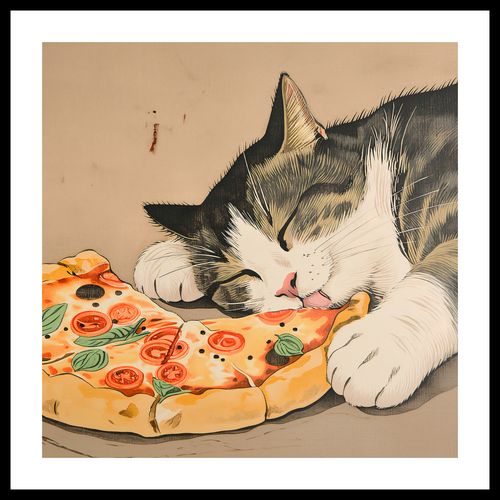 Plakat 60x60cm Pizza Dla Kota na Arena.pl