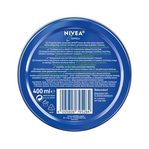 Krem nawilżający do ciała twarzy NIVEA CREME 400ml na Arena.pl