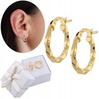 Kolczyki złote KÓŁKA skręcane KOŁA 10mm ZŁOTO 585