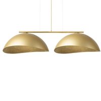 Żyrandol z kloszami z żywicy Solar 40575 Sigma podwójny do salonu złoty