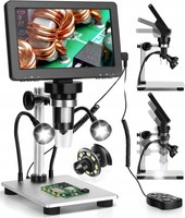 MIKROSKOP CYFROWY 1200x 12MP EKRAN HD 7'' 10x LED COMPATYBILNY Windows/Mac