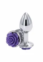 ns novelties rose buttplug small aluminiowy z dekoracją w kształcie roży