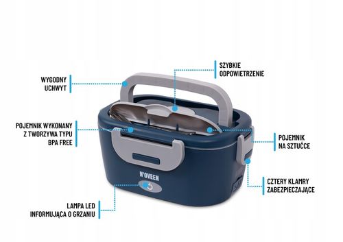 Lunch BOX TERMOS NA JEDZENIE PODGRZEWACZ DO AUTA 12/24/230V na Arena.pl