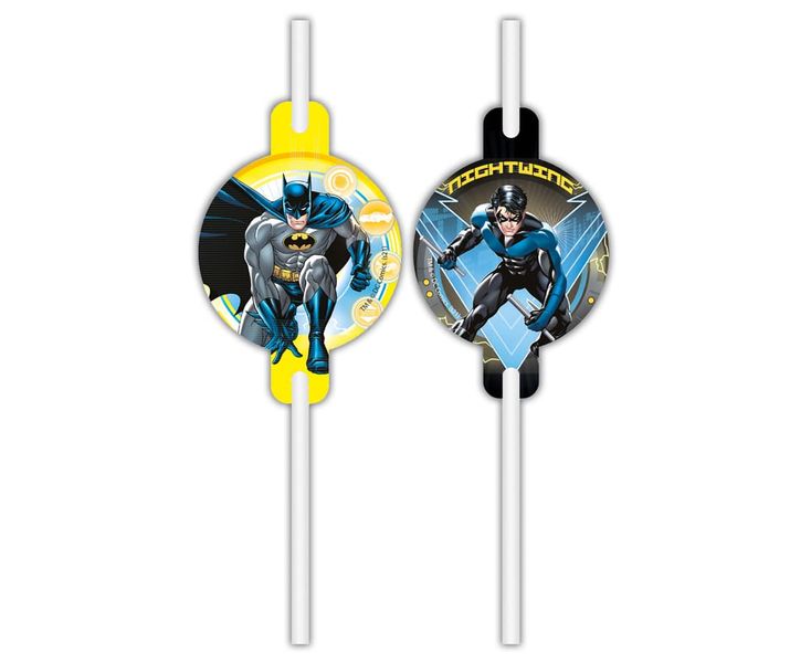 Słomki papierowe Batman Rogue Rage, 4 szt. zdjęcie 1