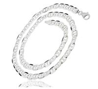 PŁASKI SREBRNY ŁAŃCUSZEK ŁAŃCUCH MARINE 2.5MM 60CM