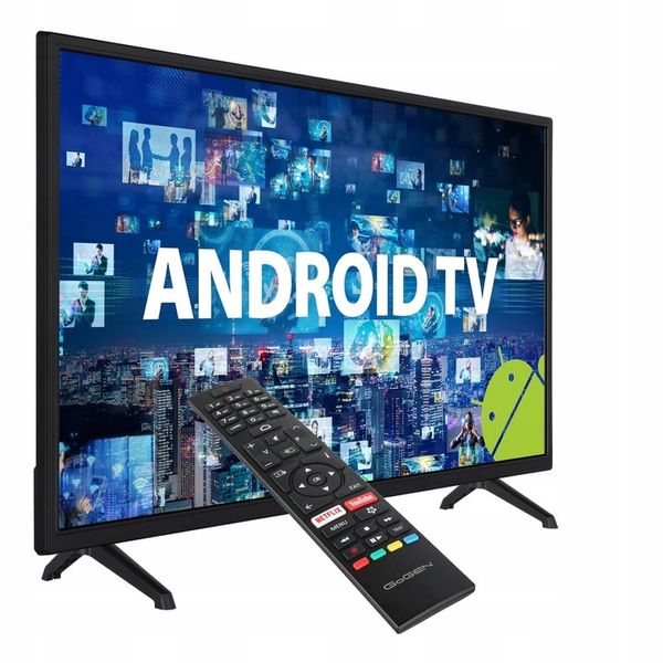 Telewizor SMART Android TV 24 cale HD WiFi DVB-T2 HEVC APLIKACJE Netflix zdjęcie 1