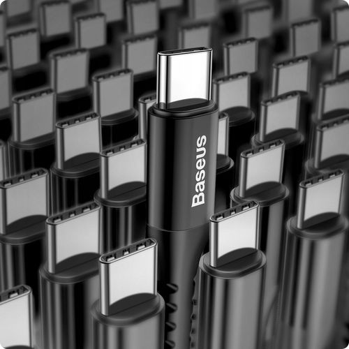 BASEUS MOCNY KABEL SPIRALNY SPRĘŻYNKA USB USB-C TYP-C PRZEWÓD OPLOT 2A 1M na Arena.pl