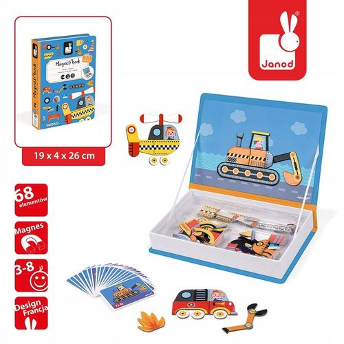JANOD MAGNETIBOOK POJAZDY UKŁADANKA MAGNETYCZNA na Arena.pl