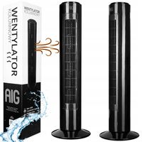 SIECIOWY WENTYLATOR PODŁOGOWY MOCNY czarny