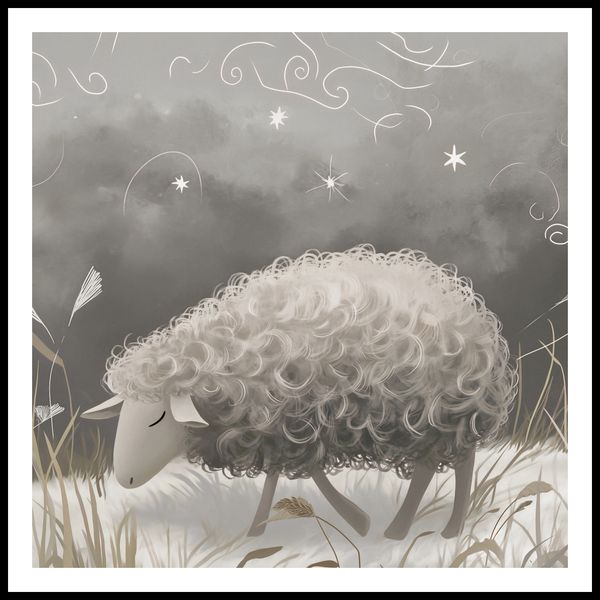 Plakat 100x100cm Bujna Owca zdjęcie 3