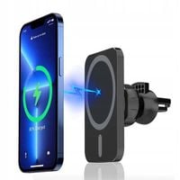 ŁADOWARKA MAGSAFE 15W UCHWYT DO TELEFONU SAMOCHODOWY KRATKA IPHONE/ANDROID