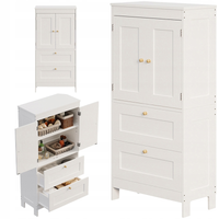 Badezimmerschrank mit 2 Schubladen, weiß, Loft-Stil, 120 cm
