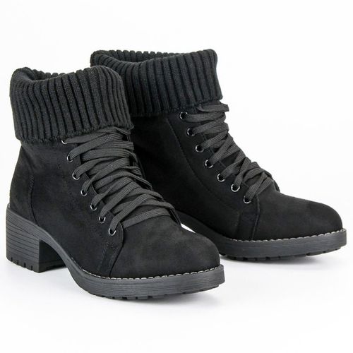 Sznurowane czarne botki r.39 na Arena.pl