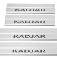 Listwa progowa RENAULT KADJAR Stal nierdzewna 304 mat z czarnymi literami