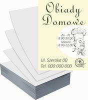 Ulotki A4 reklamowe firmowe 1000szt projekt w cenie OBIADY DOMOWE