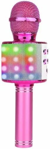 MIKROFON KARAOKE GŁOŚNIK ZABAWKA BLUETOOTH LED RÓŻ MANTA ECHO ŚWIATŁO na Arena.pl