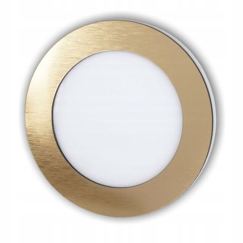 Opawa schodowa Oświetlenie schodowe Lampka LED 230V Okrągła ZŁOTA / na Arena.pl