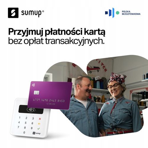 Terminal płatniczy SumUp Air ze stacją dokującą na Arena.pl