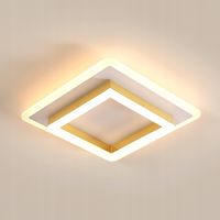 Nowoczesna lampa sufitowa LED, kwadratowa, biała, 3000K, 30W - idealna do…