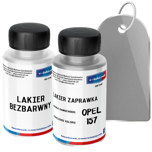 lakier zaprawka + bezbarwny + patyczki zaprawkowe opel 157 starsilver na Arena.pl