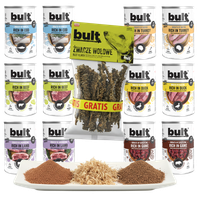 BULT mokra karma dla psa i dosmaczacz Mix Smaków puszka 12x400g + Gratis