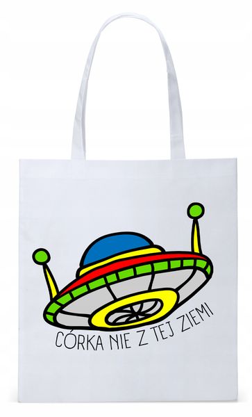 Dla Córki Córeczki Prezent Torba Eco Biała Shopper Z Nadrukiem Ze Zdjęciem zdjęcie 1