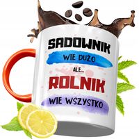 Kubek Pomarańczowy Dla Rolnika Prezent Z Nadrukiem Ze Zdjęciem