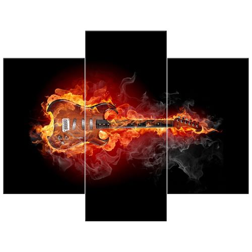 Foto-Obraz 90X70 Płonąca Gitara na Arena.pl