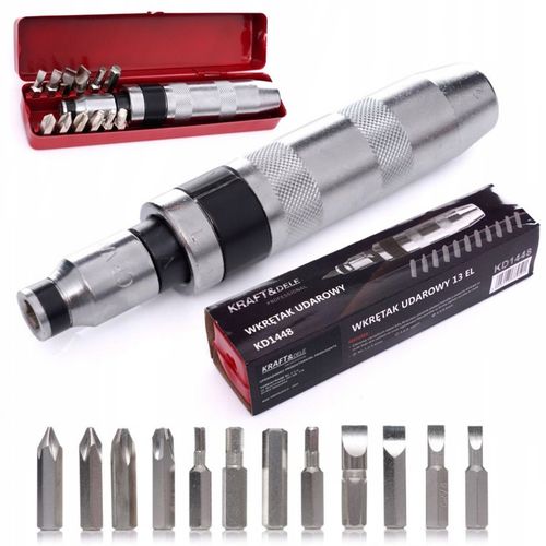 WKRĘTAK WYKRĘTAK UDAROWY DO POBIJANIA Kraft&Dele KD1448 ZESTAW BITSY na Arena.pl