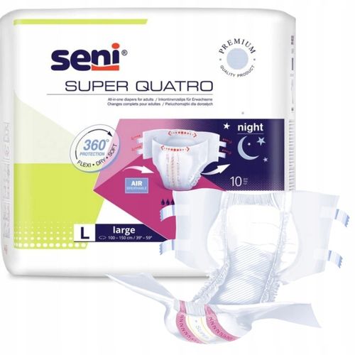 Super Seni Quatro pieluchy dla dorosłych rzepy L na Arena.pl