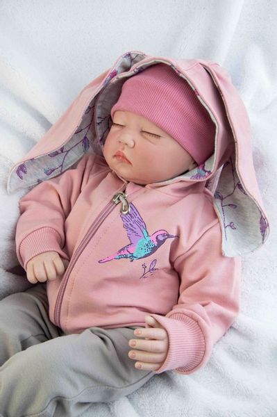 KOMPLET NIEMOWLĘCY dziewczęcy BLUZA SPODNIE 80 zdjęcie 2